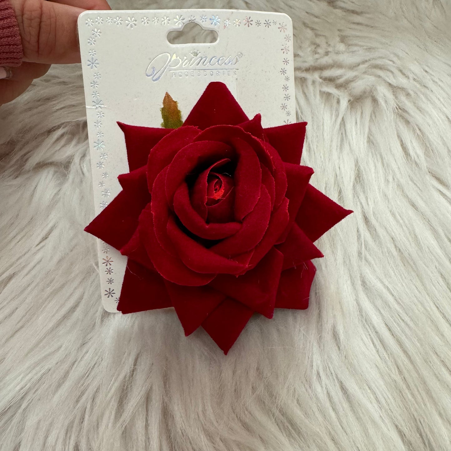 Burgundy  Roses Hair Elastic