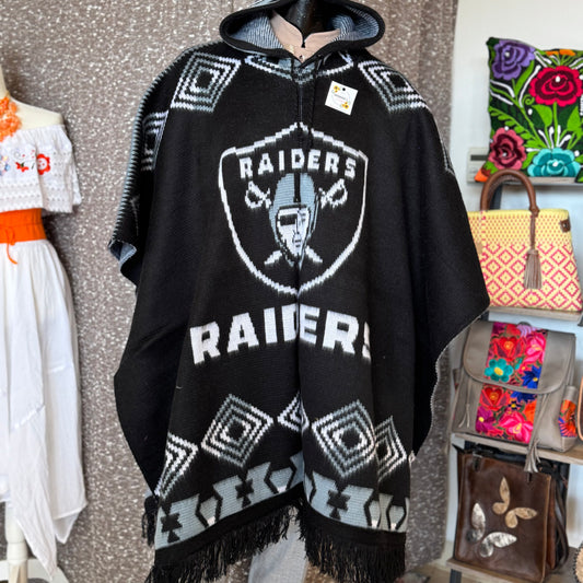 Raiders Alpaca Wool Poncho